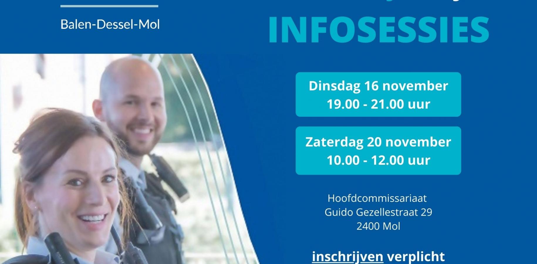 B2EDE007E6EB5F83C98BEFEB Interesse in een job bij de lokale politie Balen-Dessel-Mol? Welkom op onze infosessies._header