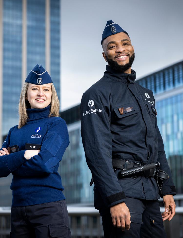 Lachende agent