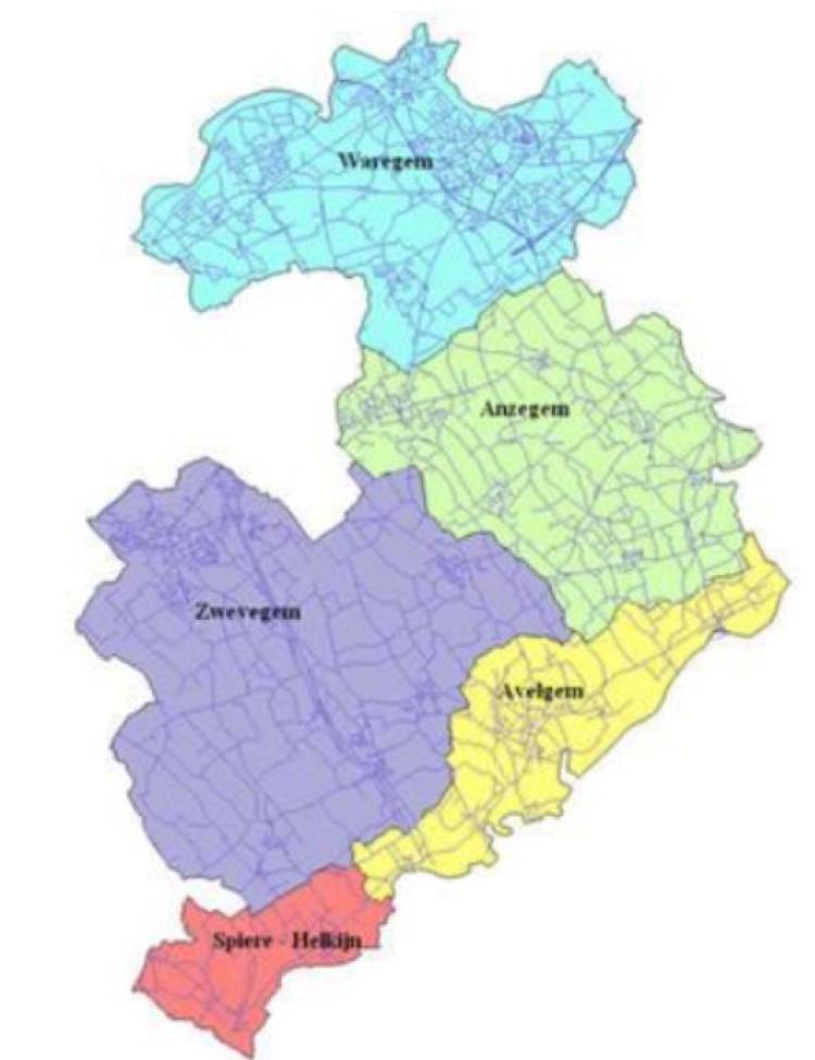 Geografische kaart zone