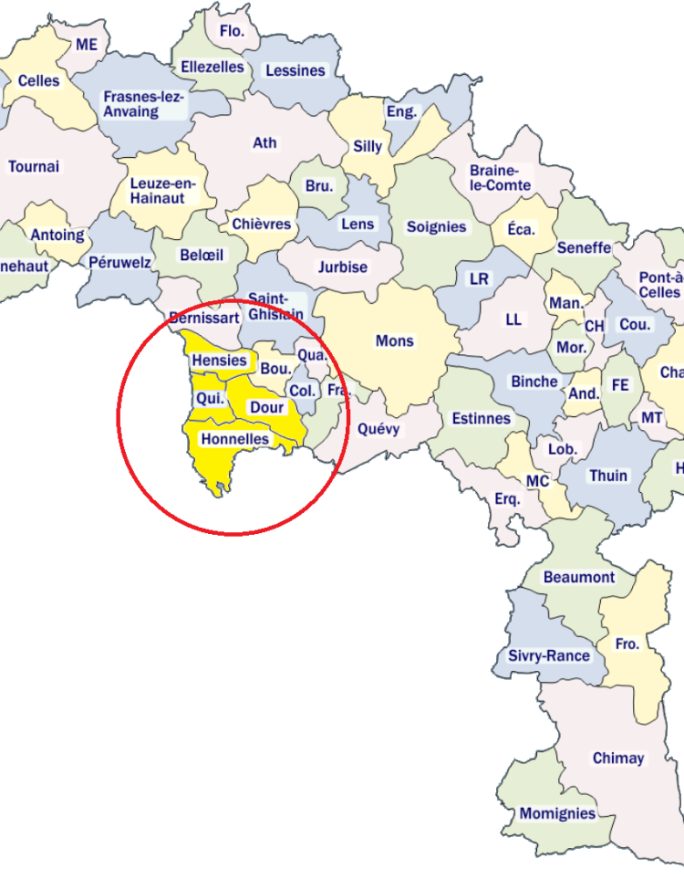 Carte Hainaut