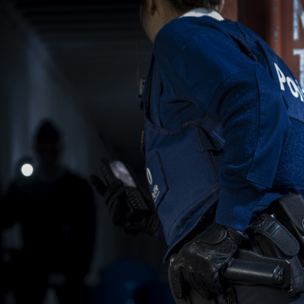 inspecteur inspecteert container in antwerpse haven