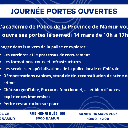 Journée portes ouvertes à l'Académie de Police de la Province de Namur_teaser